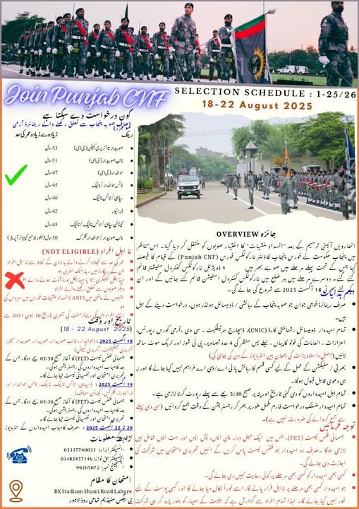 CNF Punjab Jobs 2025