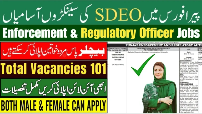 PPSC SDEO PERA Jobs 2025