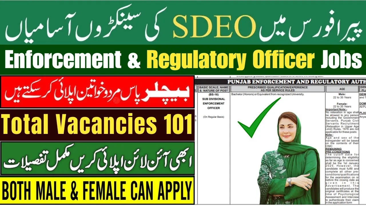 PPSC SDEO PERA Jobs 2025