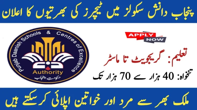 Punjab Daanish Schools Hasilpur Job 2025