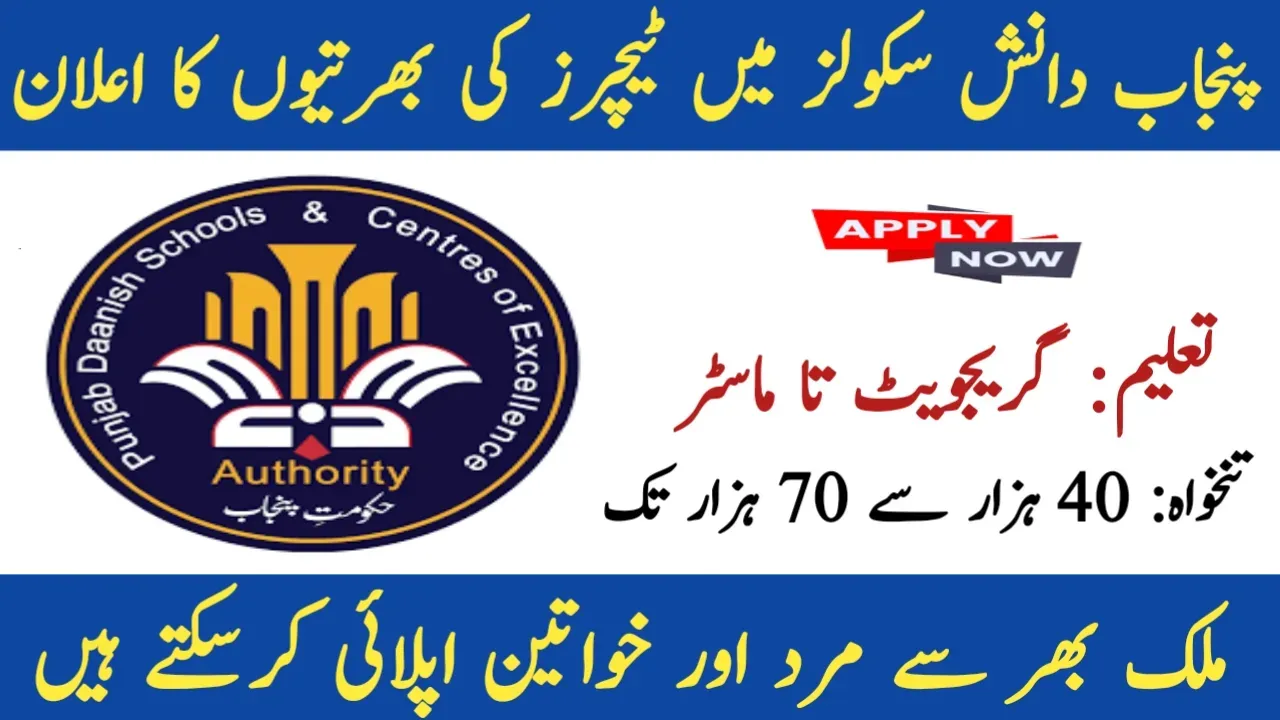 Punjab Daanish Schools Hasilpur Job 2025