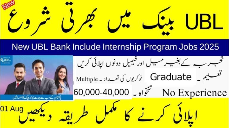 UBL Internship Jobs 2025