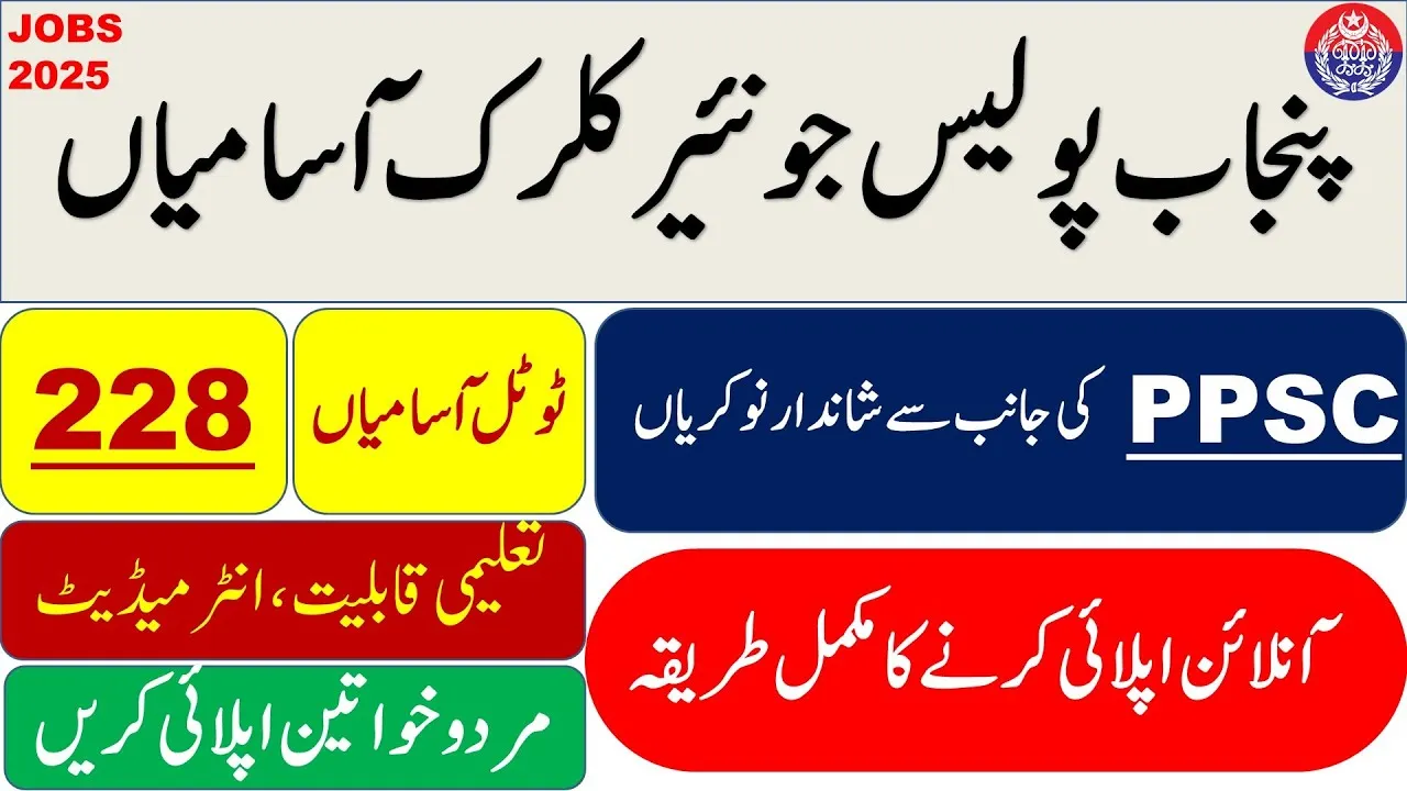 ppsc police jobs 2025
