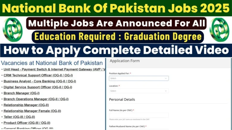 National Bank of Pakistan Jobs 2025