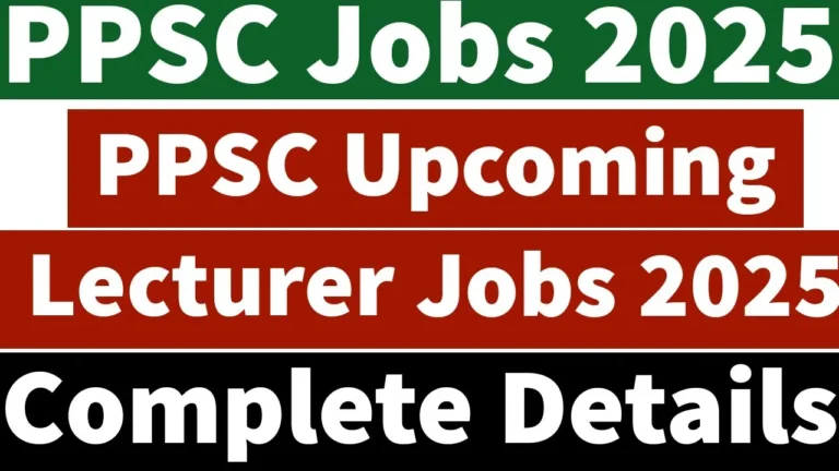 PPSC Upcoming Jobs 2025