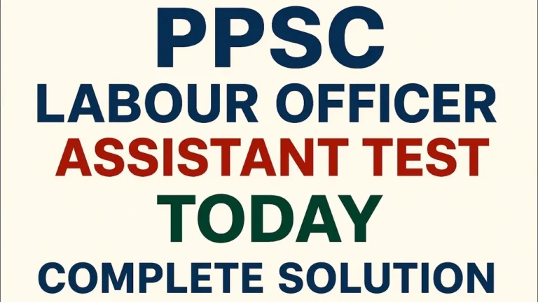 Today Labour Officer Complete Solved Paper 2025