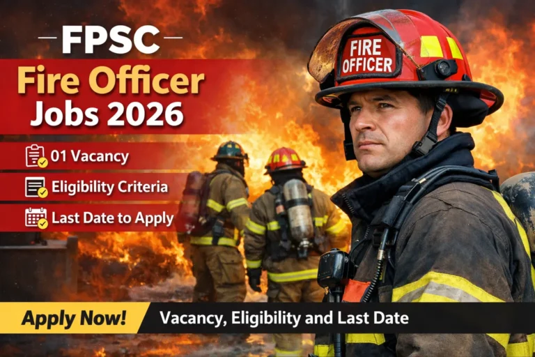 FPSC Fire Officer Jobs 2026