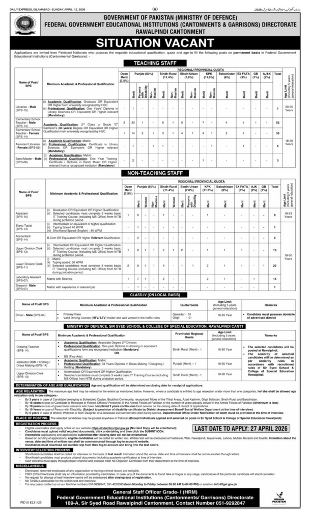 Ministry of Defence Jobs 2026